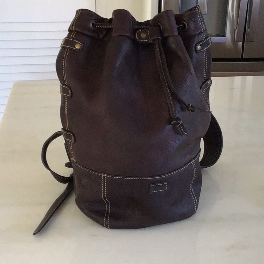 Guate all leather backpack. Rare Find.